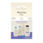 Aveeno Baby Bathtime Solutions Mommy & Me Gift Set, 4pc Oat Baby Bath Essentials & Stress Relief Body Wash for Mom