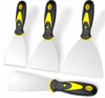 Stainless Steel Putty Knife Set, 4Pcs Drywall Spackle Scraper (2, 3, 4, 5 in) for Putty, Plaster & Wallpaper Removal