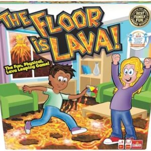 Floor is Lava foam board game box front view.