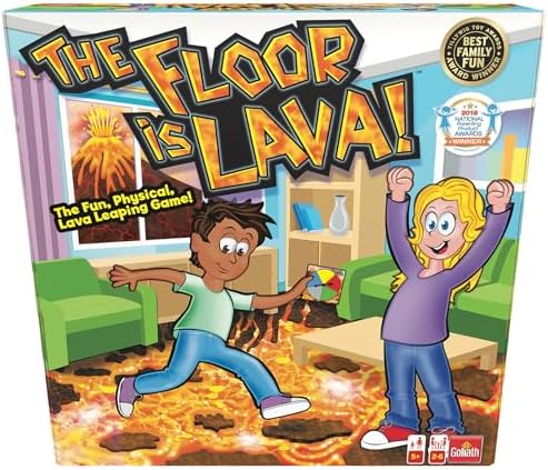 Floor is Lava foam board game box front view.