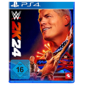 WWE 2K24 PlayStation 4 game front cover featuring Cody Rhodes.