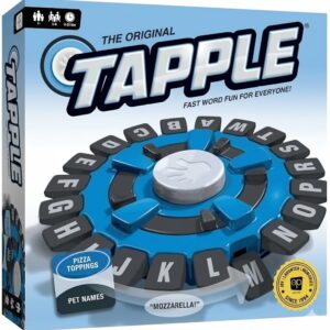 Tapple board game electronic word game unit in blue and black plastic.