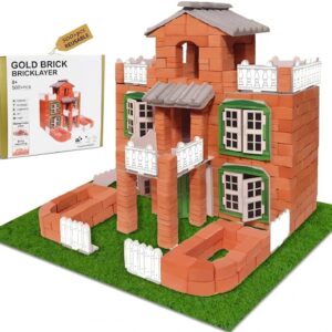 Front view of completed brick and mortar construction set villa.